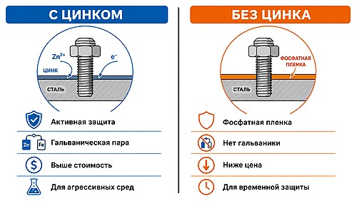 сравнение преобразователя ржавчины с цинком с преобразователем ржавчины без цинка 
