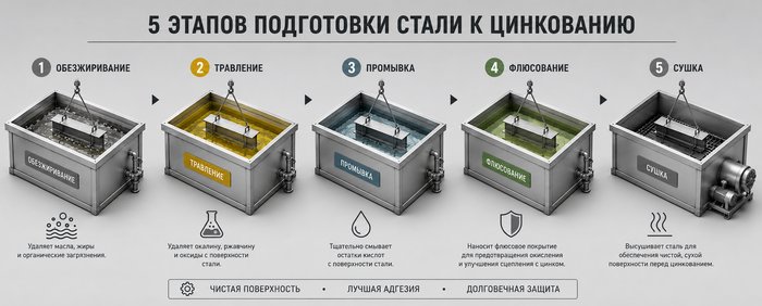 подготовка металла перед цинкованием - основные этапы подготовки