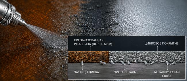 Краска с цинком по ржавчине - сравнение с преобразователем ржавчины