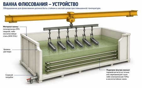 ванна флюсования устройство