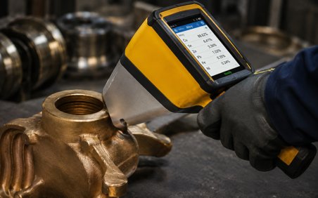 XRF-анализатор определяет состав бронзы