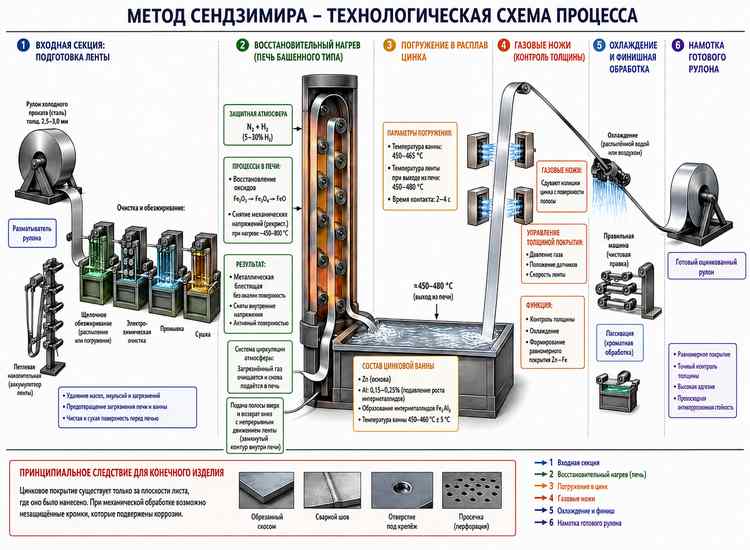 Метод Сендзимира - технологическая схема процесса