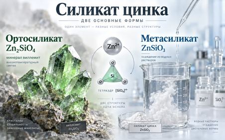 Силикат цинка: формула, свойства, реакции, задачи